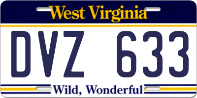 WV license plate DVZ633