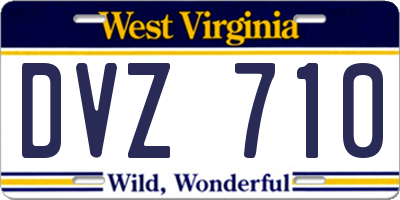 WV license plate DVZ710