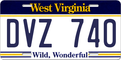 WV license plate DVZ740