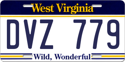 WV license plate DVZ779