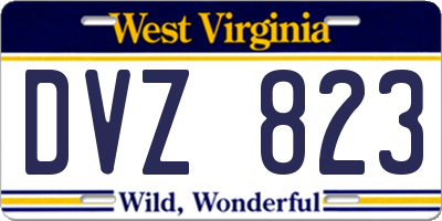WV license plate DVZ823