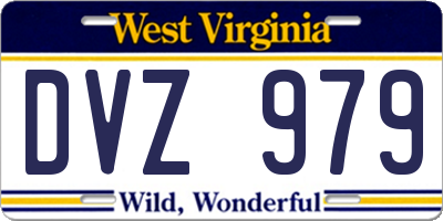 WV license plate DVZ979