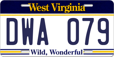 WV license plate DWA079