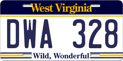 WV license plate DWA328