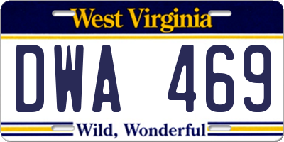 WV license plate DWA469
