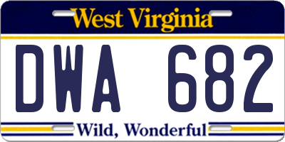 WV license plate DWA682