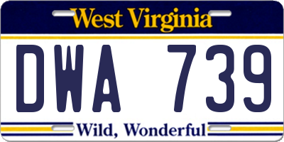 WV license plate DWA739