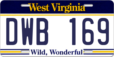 WV license plate DWB169