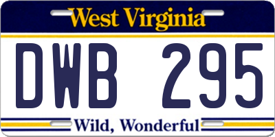 WV license plate DWB295