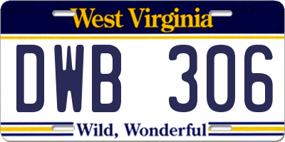 WV license plate DWB306