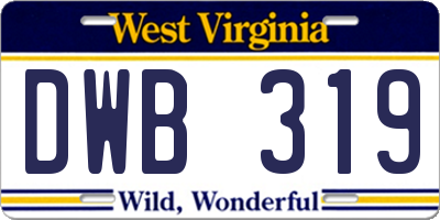 WV license plate DWB319