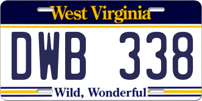WV license plate DWB338