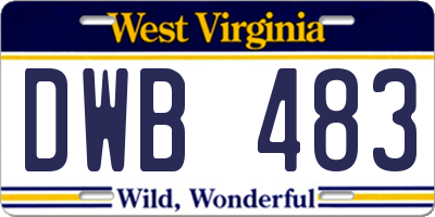 WV license plate DWB483