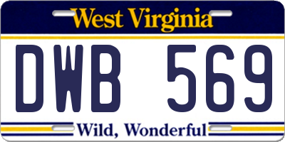WV license plate DWB569