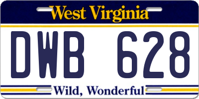 WV license plate DWB628