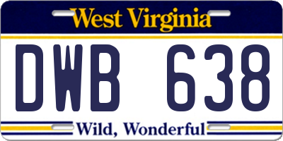 WV license plate DWB638