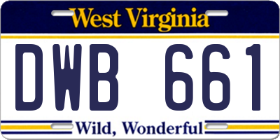 WV license plate DWB661