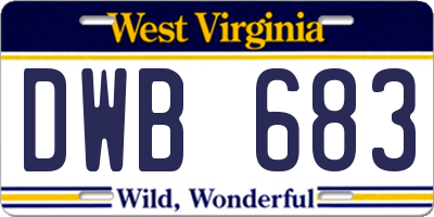 WV license plate DWB683