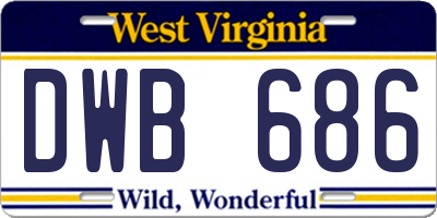 WV license plate DWB686