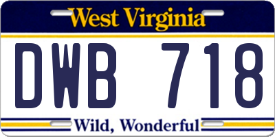 WV license plate DWB718