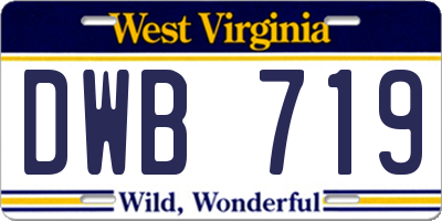 WV license plate DWB719