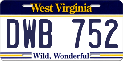 WV license plate DWB752
