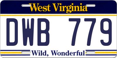 WV license plate DWB779
