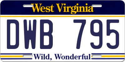 WV license plate DWB795