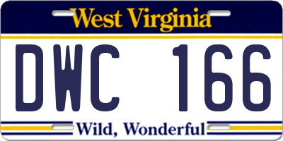 WV license plate DWC166