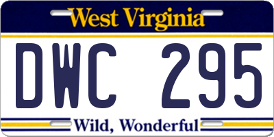 WV license plate DWC295
