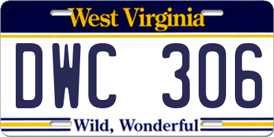 WV license plate DWC306