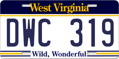WV license plate DWC319