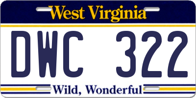 WV license plate DWC322