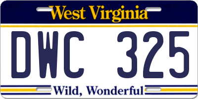 WV license plate DWC325