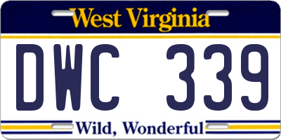 WV license plate DWC339