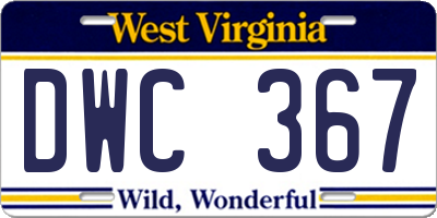 WV license plate DWC367