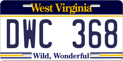 WV license plate DWC368