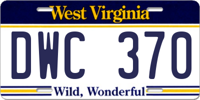 WV license plate DWC370