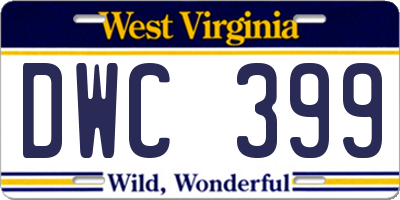WV license plate DWC399