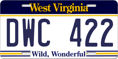 WV license plate DWC422