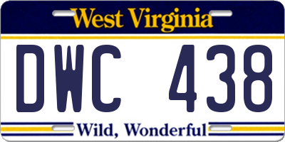WV license plate DWC438