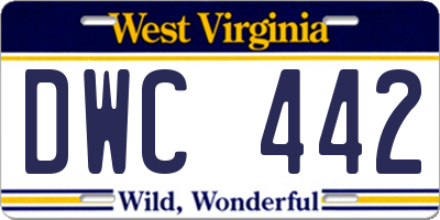 WV license plate DWC442