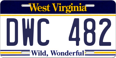 WV license plate DWC482