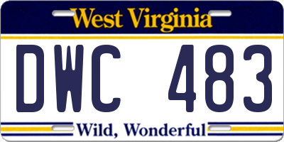 WV license plate DWC483