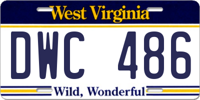 WV license plate DWC486