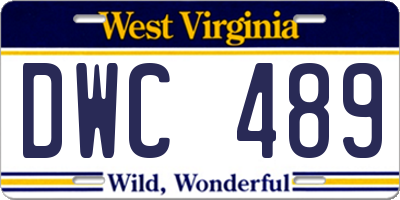 WV license plate DWC489