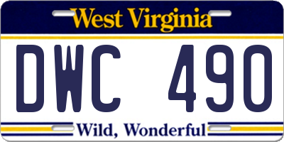 WV license plate DWC490