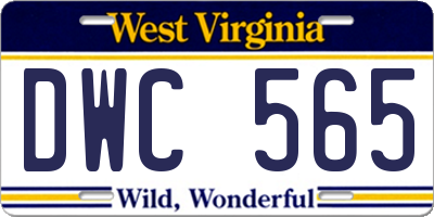 WV license plate DWC565