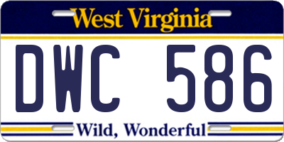 WV license plate DWC586