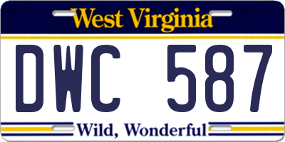 WV license plate DWC587